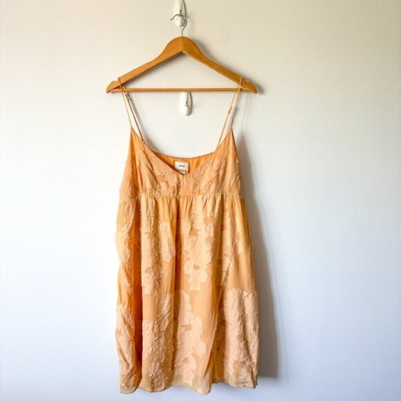Aritzia Wilfred Lover Mini Babydoll Dress Soft Apricot Peach Size Large - Picture 4 of 8